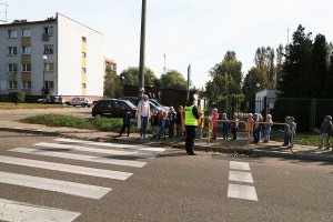 fot. TV Gawex - Policjanci z wizytą w PN Krasnoludek.