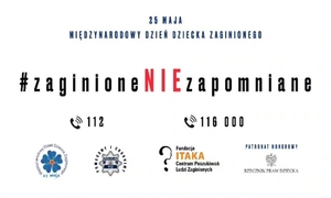 zdjęcie kolorowe. Plakat kampanii #zaginieni niezapomniane