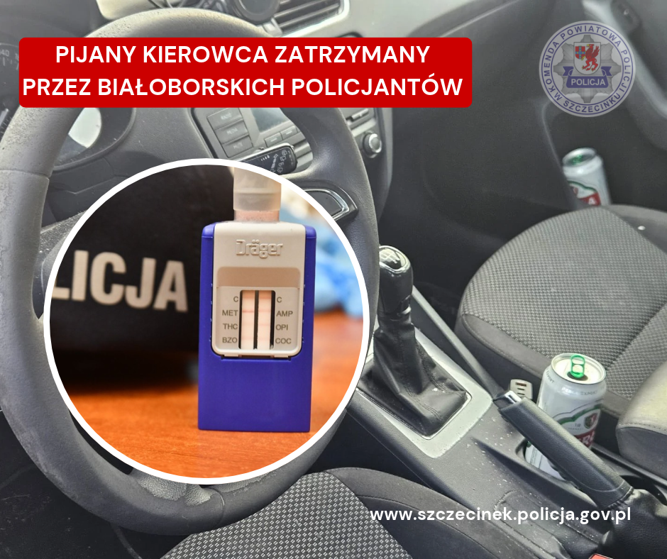 Zatrzymanie pijanego kierowcy w Białym Borze
